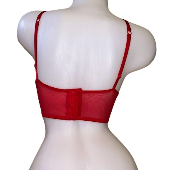 La SENZA Red Lace Push Up Bralette - Picture 2 of 2